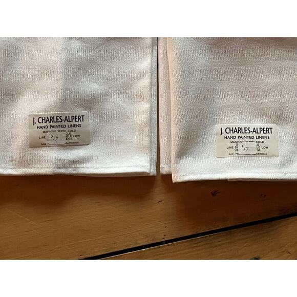 NWT! 2 Vintage Hand Painted Christmas Linen towel. Presents. J. Charles-Alpert - Picture 3 of 5